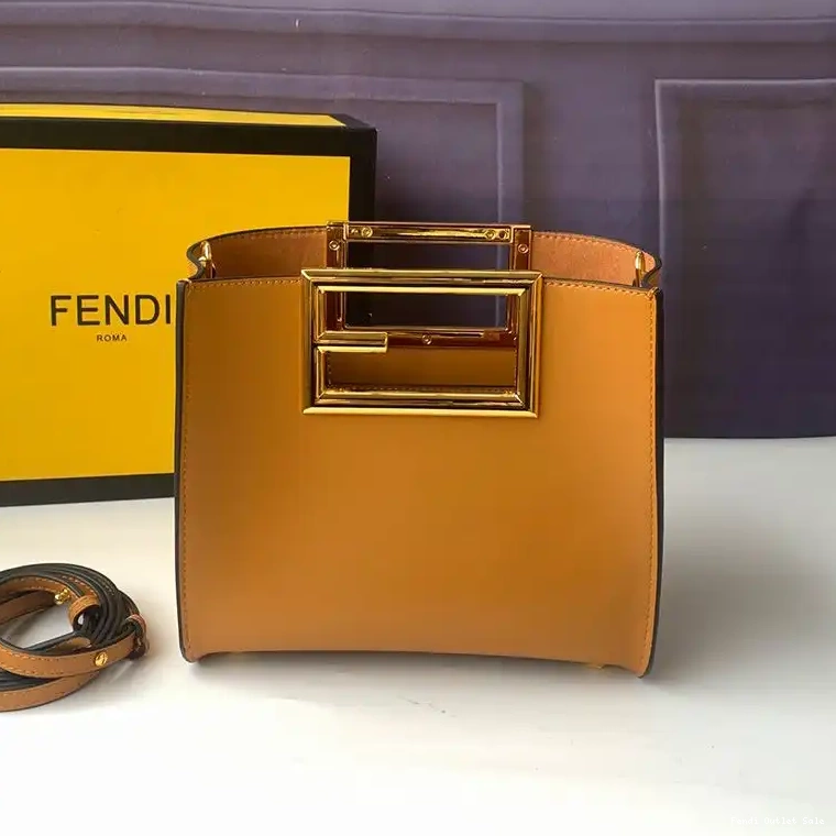 Small Leather Bag Brown Calf Fendi In Way 0430